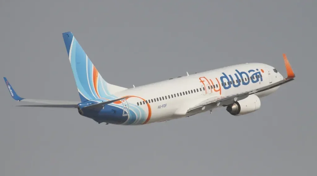 Flydubai Boeing 737 aircraft A6-FDF photographed at Dubai in the United Arab Emirates on July 20, 2012.