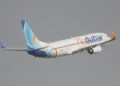 Flydubai Boeing 737 aircraft A6-FDF photographed at Dubai in the United Arab Emirates on July 20, 2012.