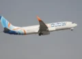 Flydubai Boeing 737 aircraft A6-FDF photographed in Dubai on July 20, 2012.