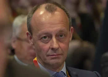 Friedrich Merz attends the CDU party congress in Leipzig, Germany, on November 22, 2019.