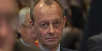 Friedrich Merz attends the CDU party congress in Leipzig, Germany, on November 22, 2019.