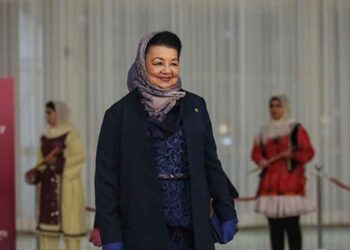 Participants attend the First International Congress for Women of Influence at the Summit Conference Hall in Tehran, Iran, on January 20, 2023.