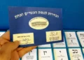 Ballot papers representing different political parties in Israel’s legislative election on April 9, 2019.