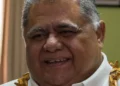 Samoa’s Minister of Agriculture Laauli Leuatea Polataivao Fosi photographed on July 5, 2023.
