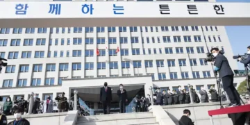 U.S. Secretary of Defense Lloyd J. Austin III is honored during a welcome ceremony hosted by South Korean Minister of National Defense Suh Wook in Seoul on March 17, 2021.
