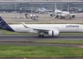 Lufthansa Airbus A350-941, registration D-AIXT, operating flight LH714 from Munich to Tokyo Haneda, photographed at Tokyo Haneda Airport on June 10, 2026.