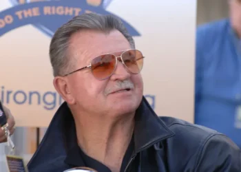 Mike Ditka attends the NFL Experience in Glendale, Arizona, on February 2, 2008, during activities promoting outdoor recreation with federal agency staff.