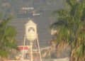 Paramount Studios water tower in Hollywood, Los Angeles, photographed on January 27, 2011, within the Hollywood Boulevard Commercial and Entertainment District.