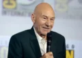 Actor Patrick Stewart speaks during a panel for Star Trek: Picard at San Diego Comic-Con International on July 20, 2019, in San Diego, California.