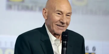 Actor Patrick Stewart speaks during a panel for Star Trek: Picard at San Diego Comic-Con International on July 20, 2019, in San Diego, California.