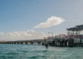 The jetty of a PDVSA oil terminal on Margarita Island in Nueva Esparta, Venezuela.