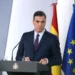 Pedro Sánchez delivers an institutional declaration at La Moncloa following an extraordinary Council of Ministers meeting on February 15, 2019.