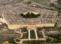 The Pentagon, headquarters of the U.S. Department of Defense, photographed from a commercial airliner in September 2018.