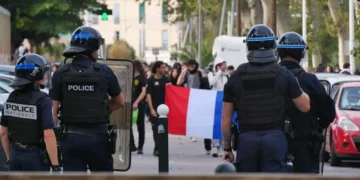 High school students participate in a mobilization in Perpignan, France, on October 2, 2026.