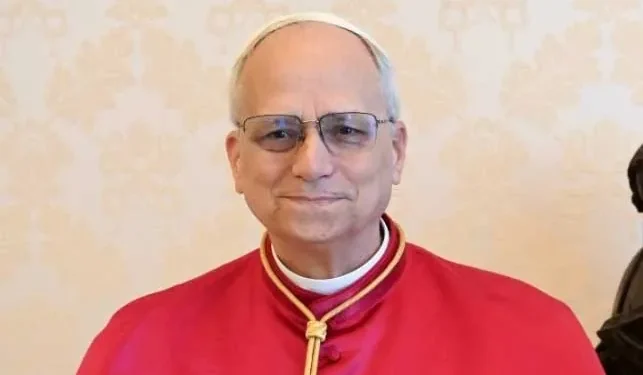 Pope Leo XIV during an audience with Argentine President Javier Milei at the Vatican on June 7, 2025.