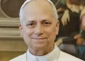 Pope Leo XIV during an audience with Brazilian President Luiz Inácio Lula da Silva at the Apostolic Palace in the Vatican on October 13, 2025.
