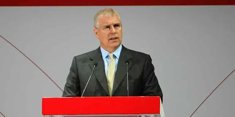 Prince Andrew at the Qatar National Convention Center in Doha, Qatar, photographed on March 31, 2016.