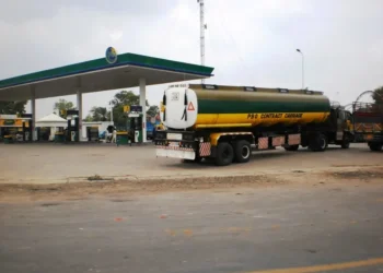 PSO petrol pump on G.T. Road near Habib Abad in Pattoki tehsil, Punjab, Pakistan, photographed on August 23, 2012.