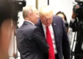 Russian President Vladimir Putin meets U.S. President Donald Trump on the sidelines of the 25th APEC Economic Leaders’ Meeting in Da Nang, Vietnam, on November 11, 2017.