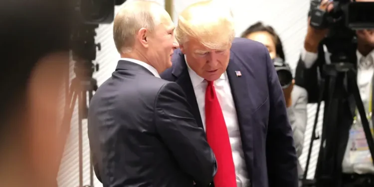 Russian President Vladimir Putin meets U.S. President Donald Trump on the sidelines of the 25th APEC Economic Leaders’ Meeting in Da Nang, Vietnam, on November 11, 2017.