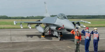 ROCAF F-16V BLK20 fighter aircraft photographed in Taiwan on November 17, 2021, during an official presidential event.