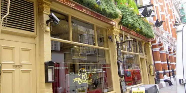 Exterior of Rules restaurant in London, known as the city’s oldest restaurant, photographed on July 30, 2007.