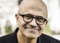 Microsoft CEO Satya Nadella, in a portrait photograph featured on the inside back cover of his book Hit Refresh.