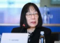 International Criminal Court President Judge Tomoko Akane participates in a joint European Parliament committee exchange of views on March 19, 2025.
