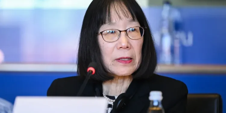 International Criminal Court President Judge Tomoko Akane participates in a joint European Parliament committee exchange of views on March 19, 2025.
