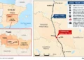 Journos News locator map showing the October 28, 2026, train collision near Urda in Toledo, Spain, along the Madrid–Seville high-speed railway line, with an inset map identifying the surrounding region and collision location.