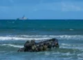 U.S. Naval Special Warfare operators and Japanese Self-Defense Force soldiers navigate a combat rubber raiding craft through surf during Keen Sword 25 near Tokunoshima, Japan, on October 26, 2024.