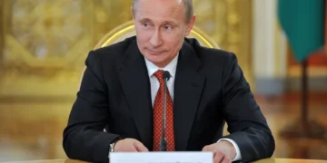 Vladimir Putin attends a meeting of heads of state from Collective Security Treaty Organization member countries on May 15, 2012.