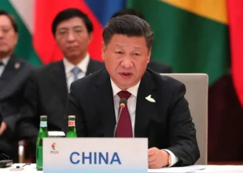 Chinese President Xi Jinping attends an informal meeting of BRICS leaders ahead of the G20 summit in Hamburg, Germany, on July 7, 2017.